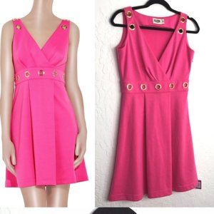 Alice Temperley Delilah Pleated Dress Hot Pink 6